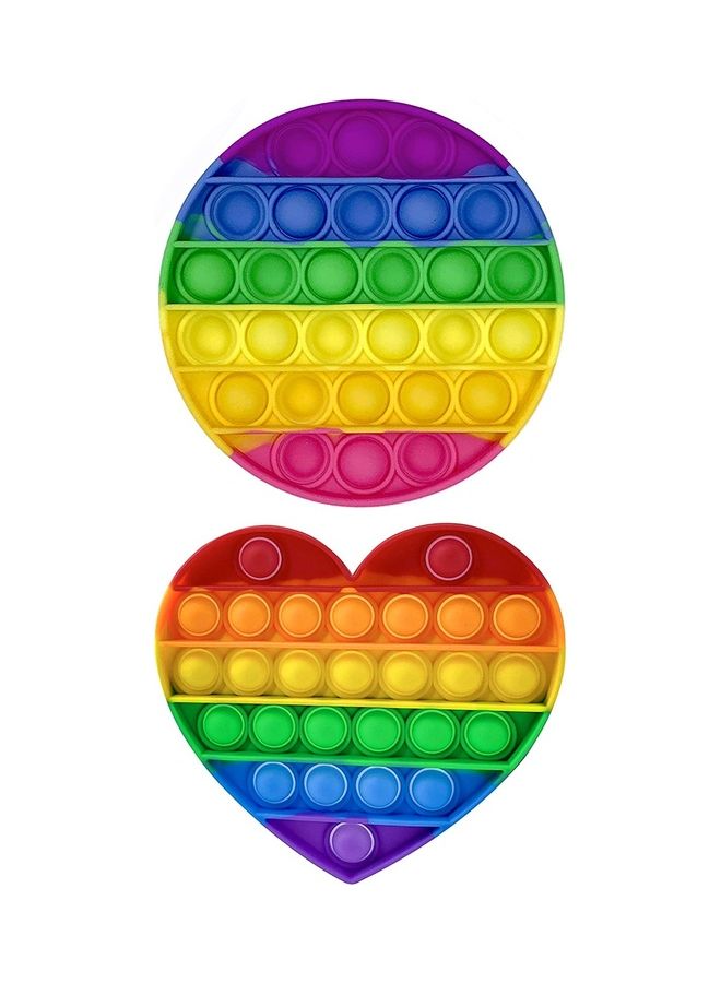 لعبة حسية لتخفيف التوتر مكونة من قطعتين من فقاعات الضغط